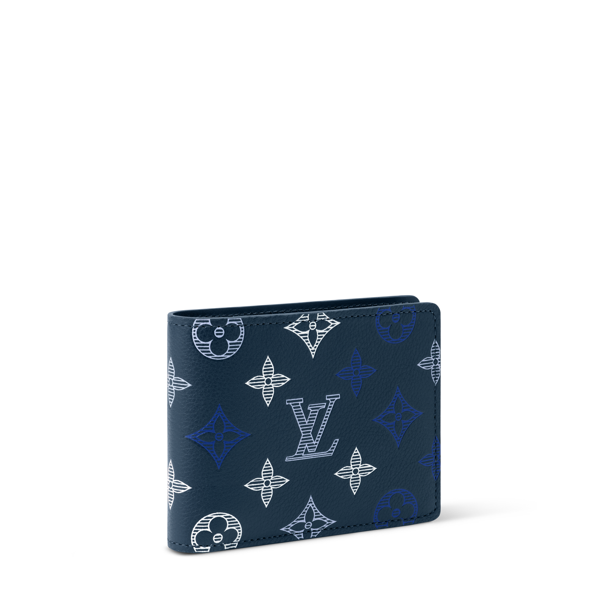 Louis Vuitton ネイビー 三つ折り財布 Multiple Wallet Monogram Shadow - Bags and Small Leather Goods